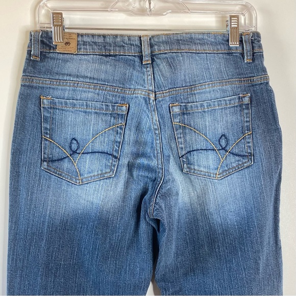 Green Source Womens Jeans Sz 6 Organic Cotton Stretch Distressed Denim Flare - Picture 4 of 11